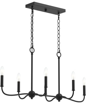Ilia 6-Light Island Chandelier Matte Black