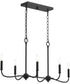 Ilia 6-Light Island Chandelier Matte Black