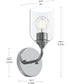 Ilia 1-Light Wall Sconce with Clear Glass Shade Polished Chrome