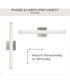 Phase 6.1 24 in. 5CCT Integrated LED Linear Vanity Light Brushed Nickel