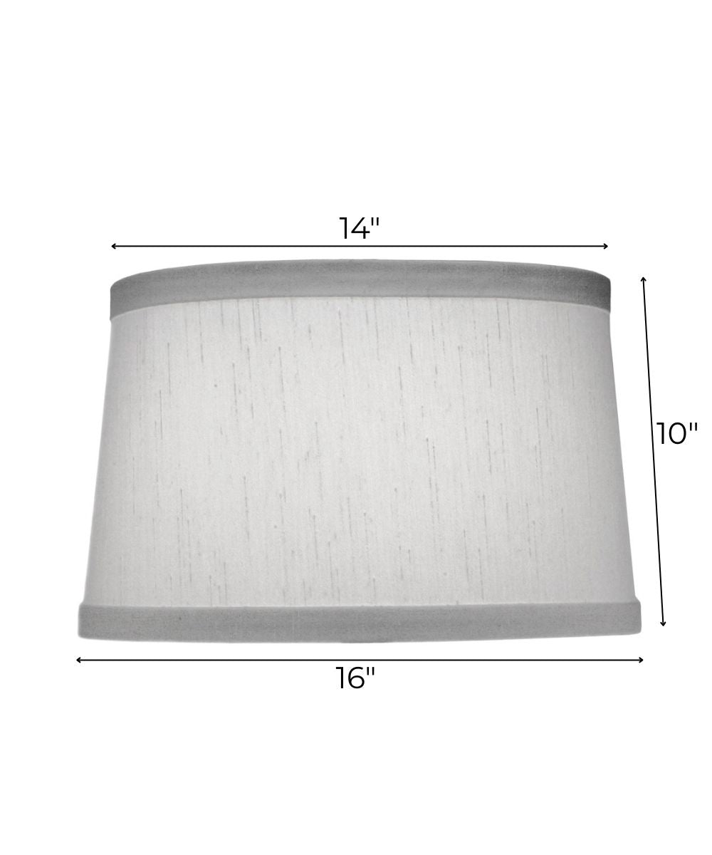 14x16x10 Global White Tapered Drum Hardback Lampshade