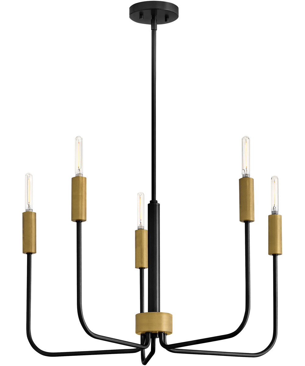 Austen 5-Light Medium Single Tier in Black