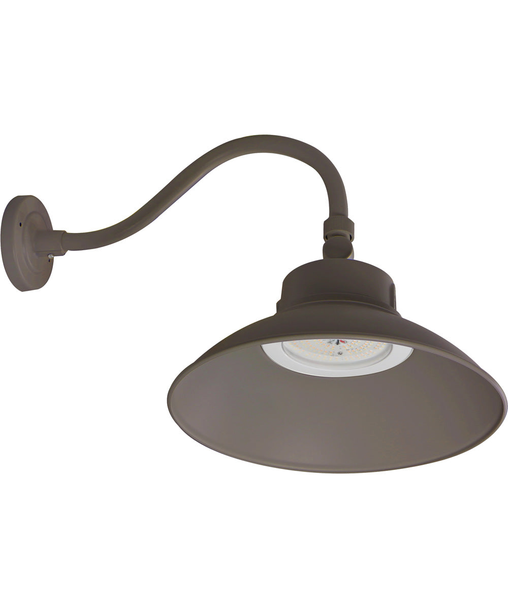 Outdoor Barn Gooseneck Wall Light Bronze Finish, 15"h