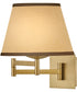 Sonia 1-Light Medium Task Light Sconce in Lacquered Brass