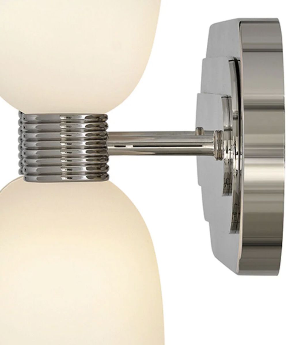 Tallulah 4-Light Small Two Light Vanity in Polished Nickel