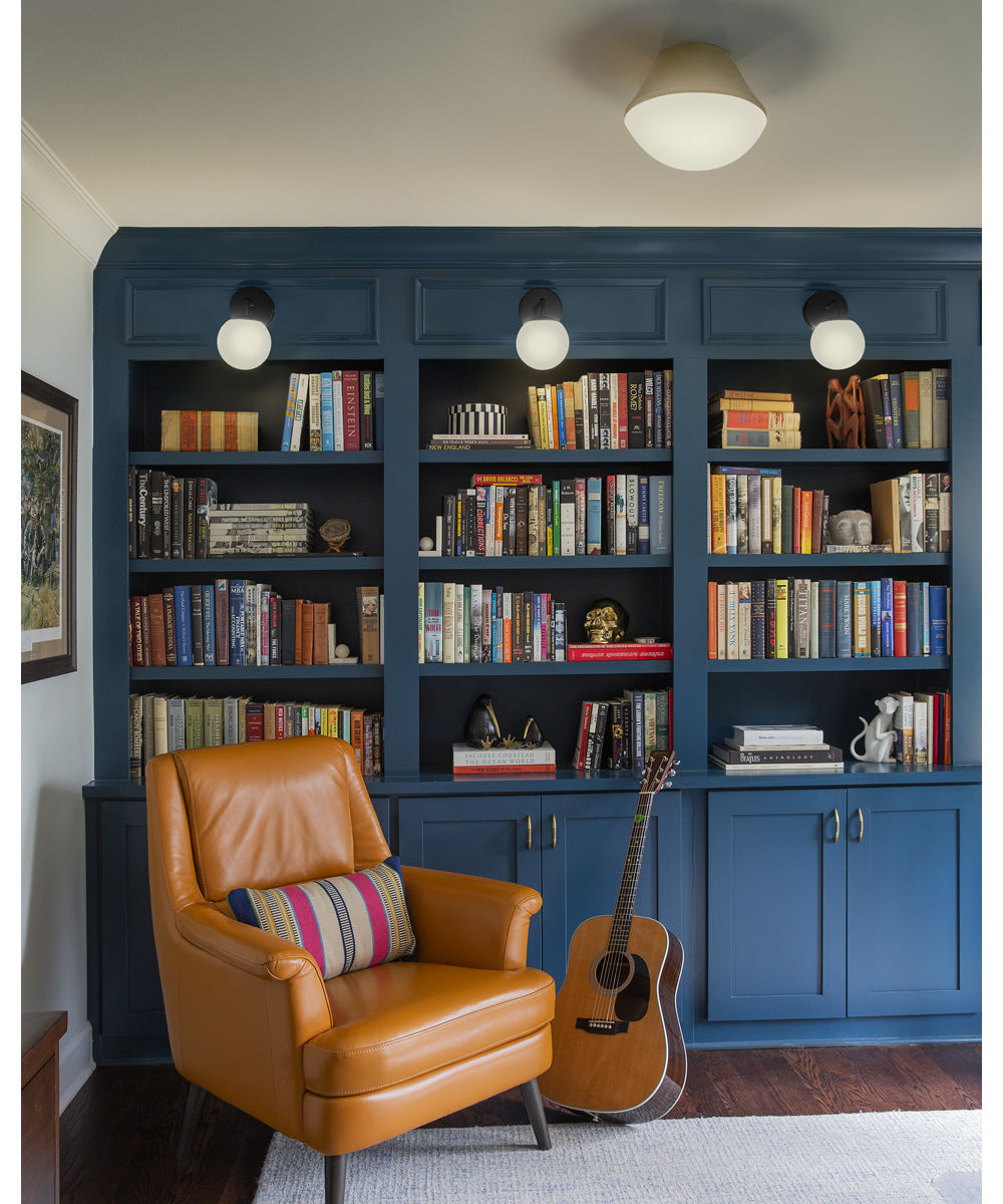 Haddie 1-Light Small Flush Mount in Lacquered Brass