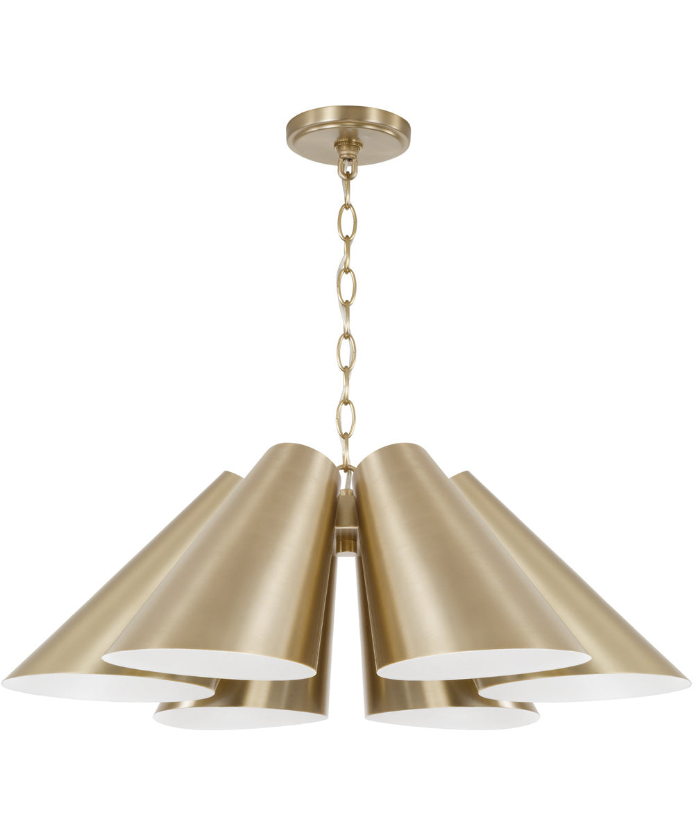 Leo 6-Light Pendant Matte Brass