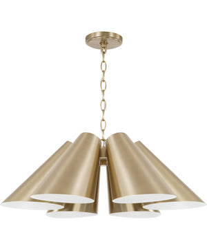 Leo 6-Light Pendant Matte Brass