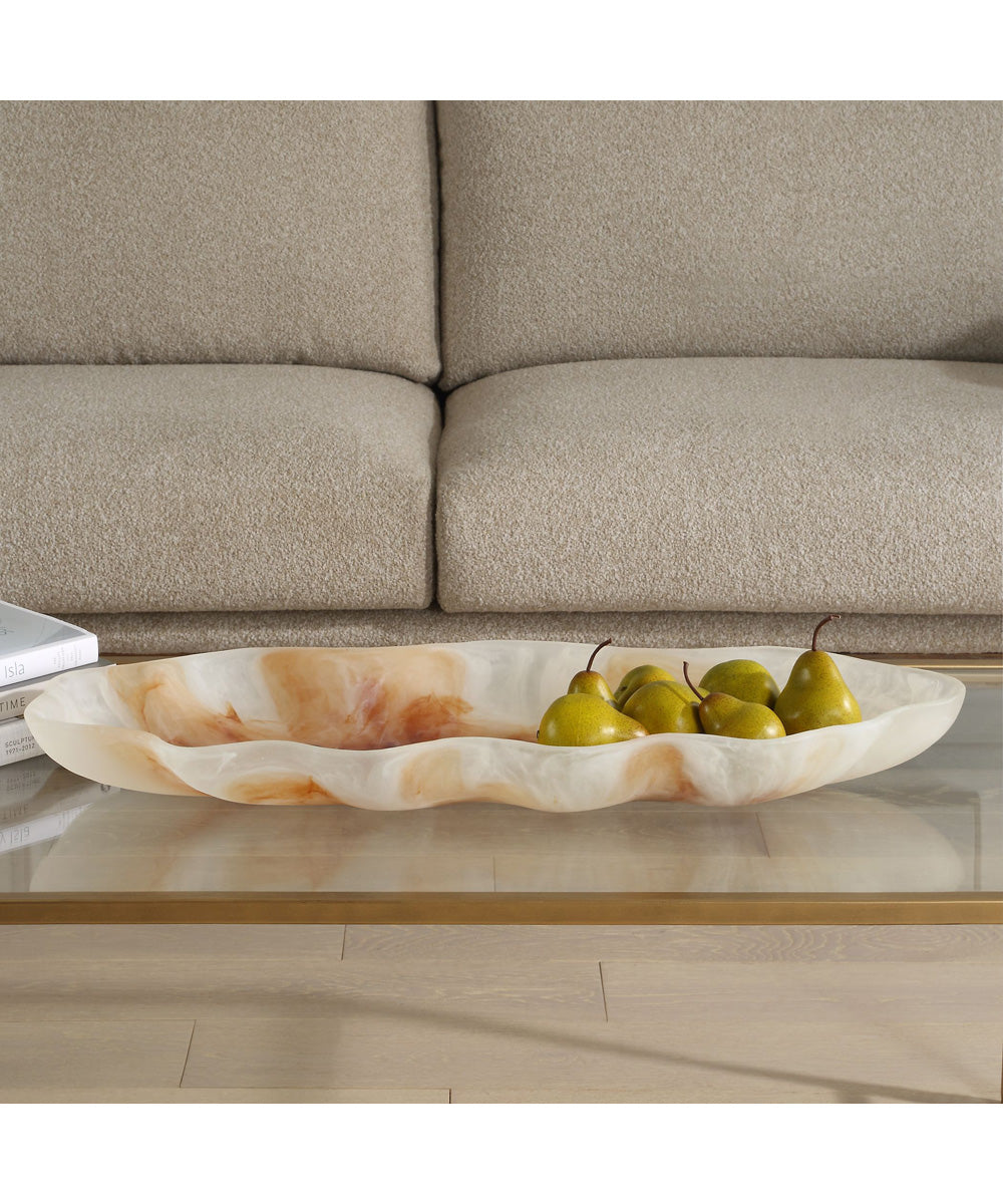 Organic Elegance Wavy Oval Bowl