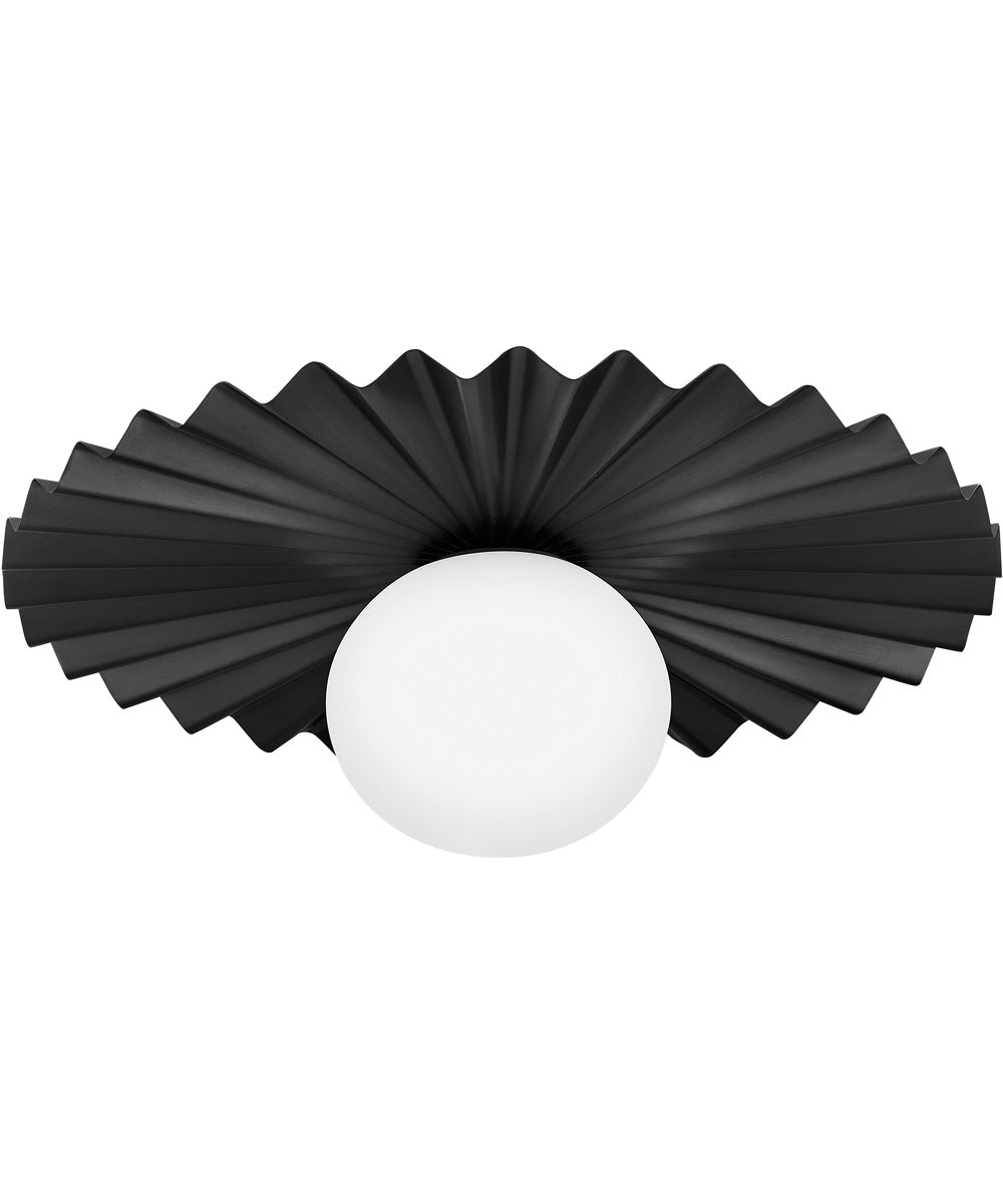 Stevie 1-Light Medium Flush Mount in Black