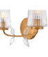 Aliso 2-Light Small Two Light Vanity in Distressed Brass