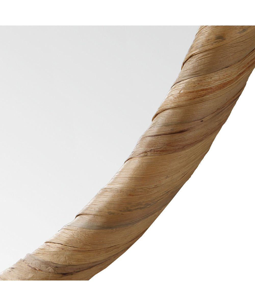 32x32" Wall Mirror with Tightly Wrapped Seagrass