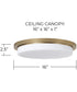 Dominic 1-Light Flush Aged Brass
