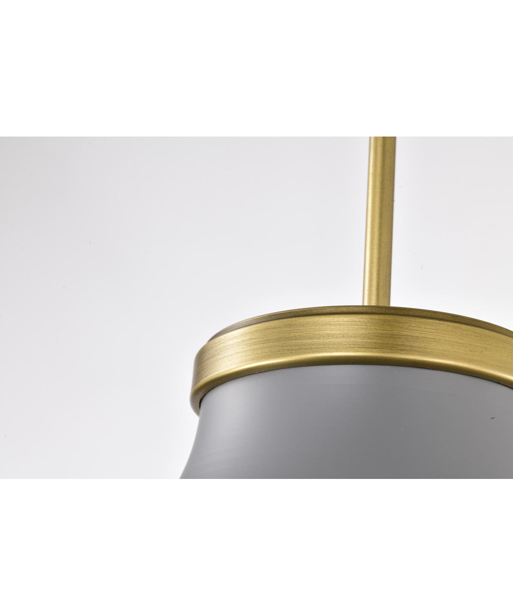 Lafayette 1-Light Pendant Matte Gray