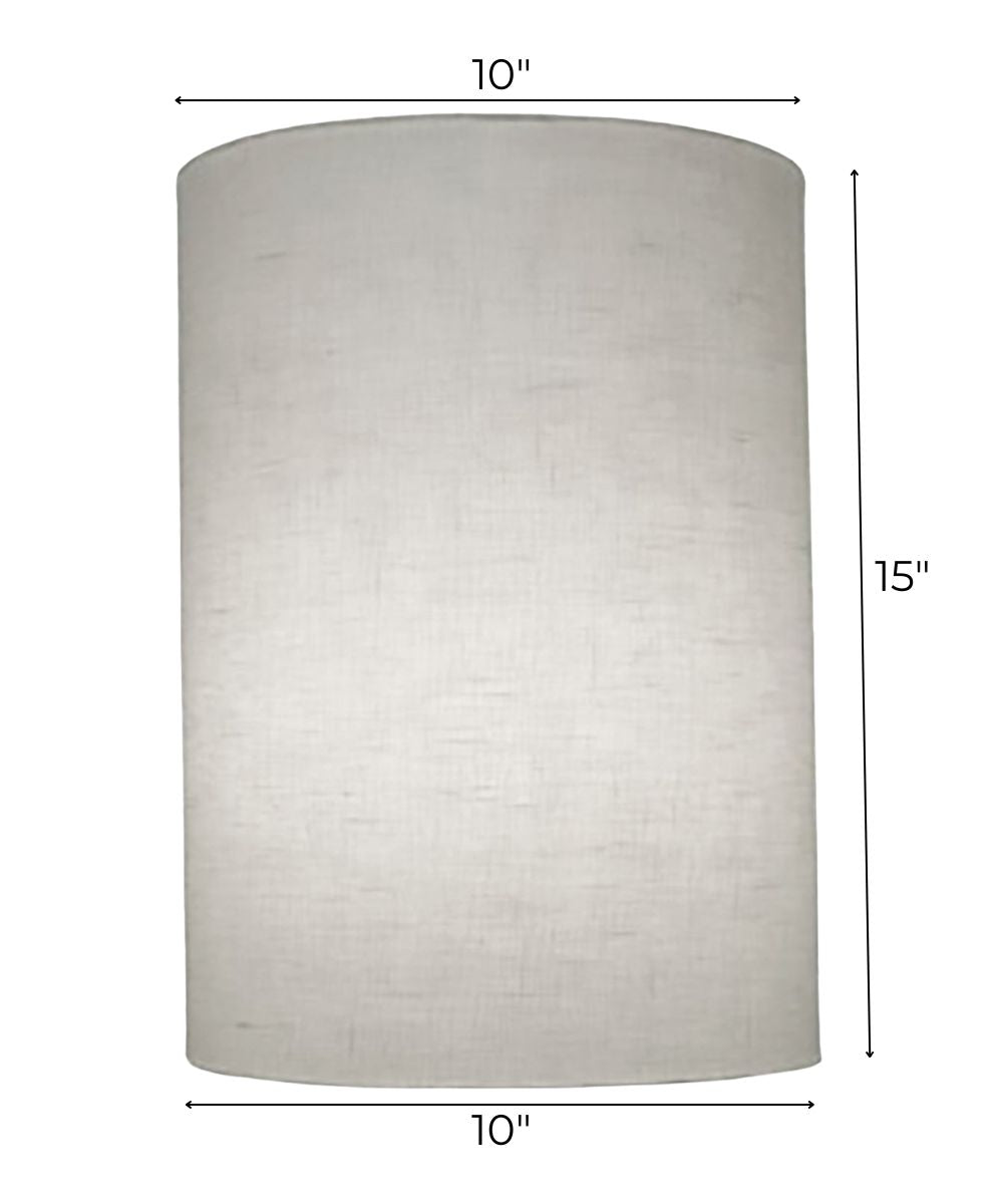 10x10x15 Cream Aberdeen Cylinder Hardback Lampshade