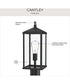 Cantley Outdoor Post Mount Lantern Light with Clear Glass Panels Matte Black