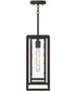 Shaw 17 Inch 1 Light Outdoor Pendant with Clear Glass Antique Bronze