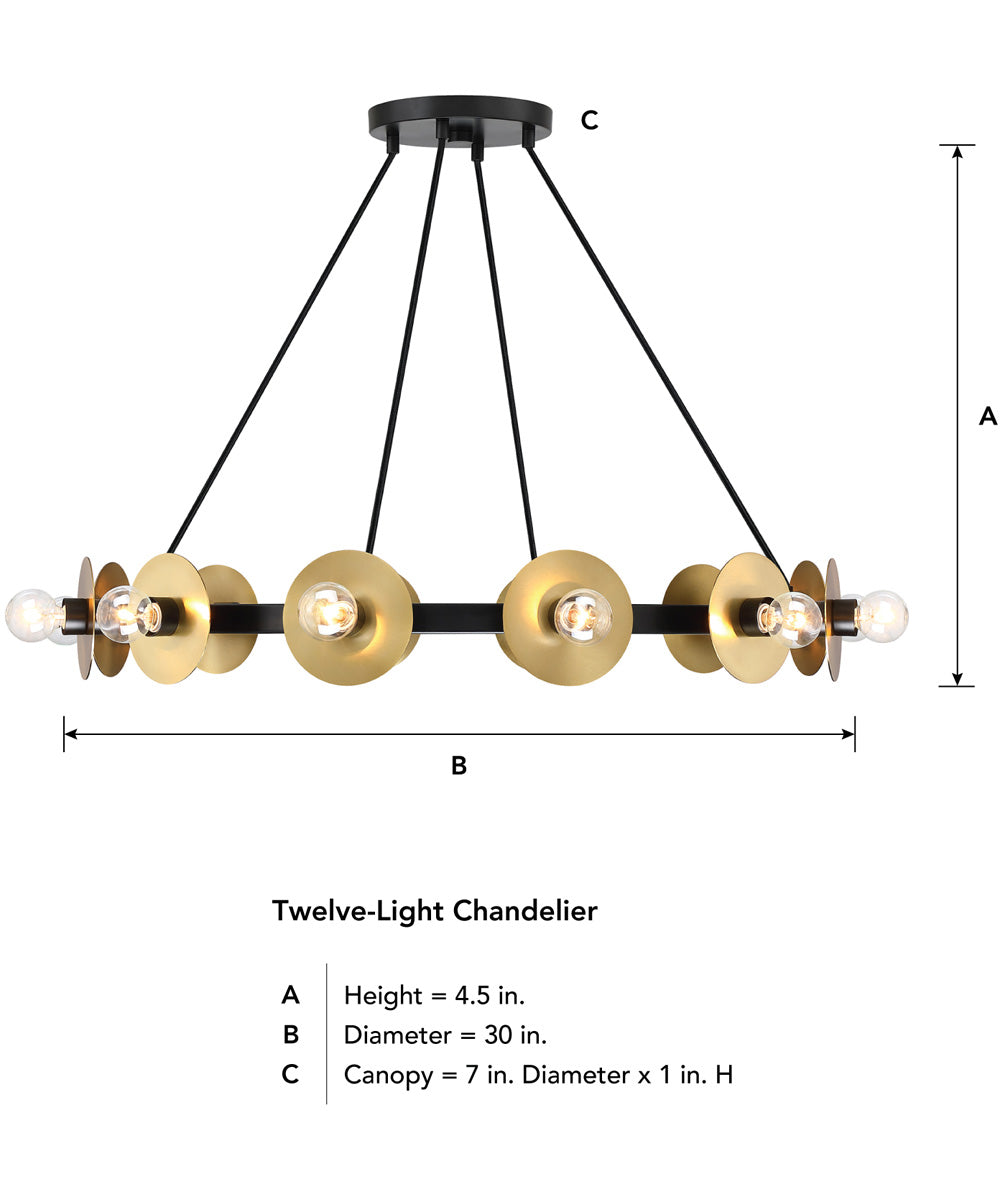 Harmoni 12 Light Chandelier Matte Black