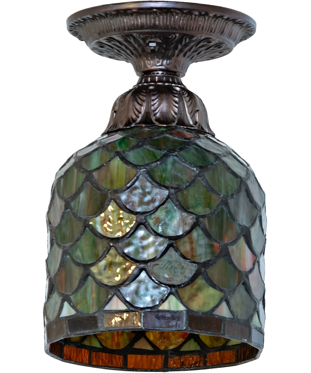 6" Wide Acorn Flushmount