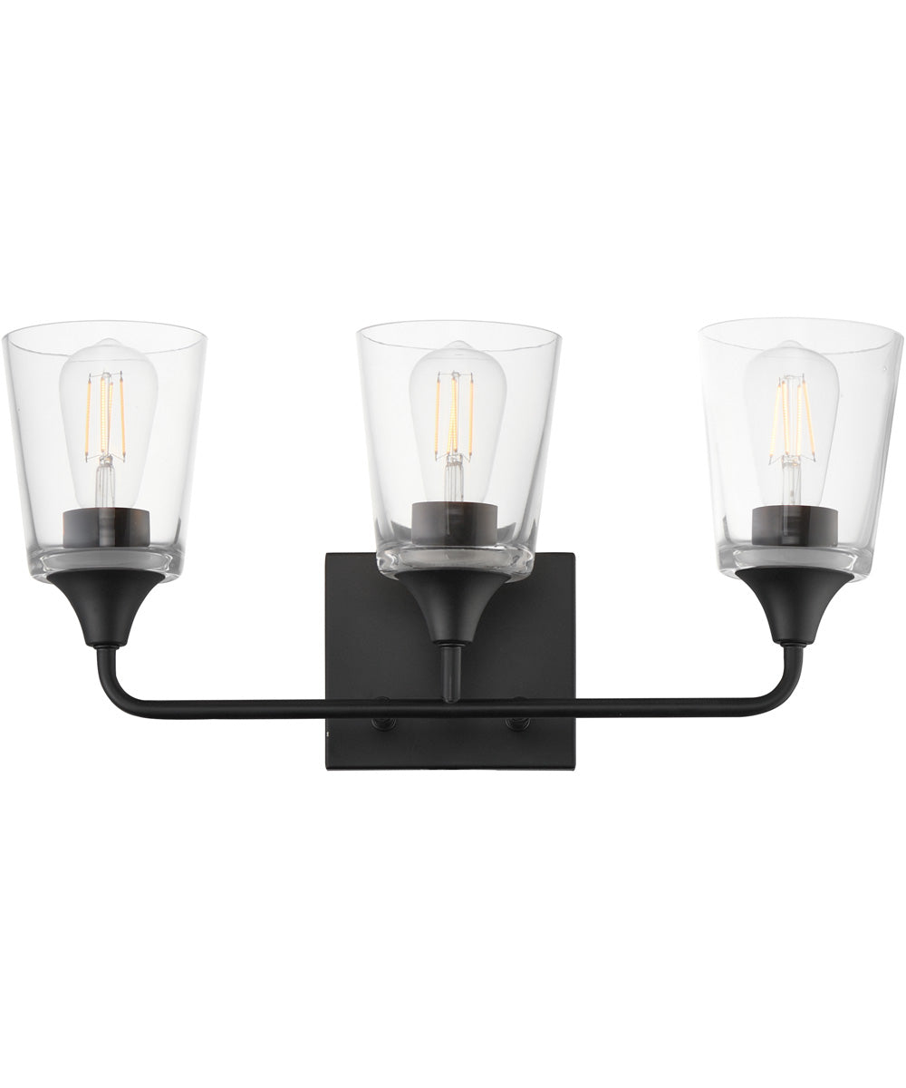 Hudson 3-Light Bath Vanity Black