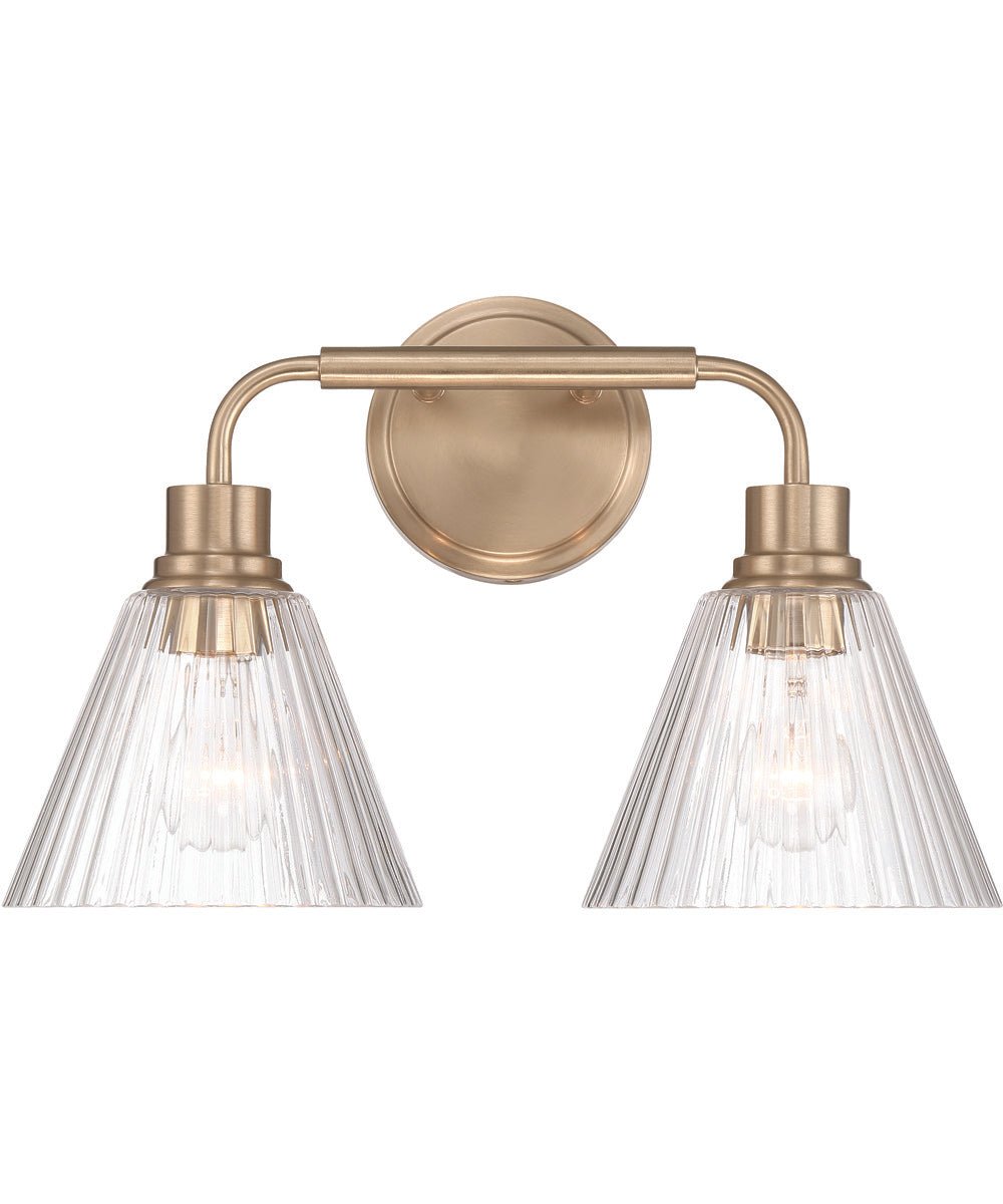 Pleated 2-Light Lighting Premium Bronze