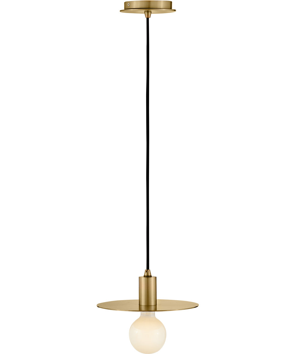 Lulu 1-Light Small Convertible Pendant in Lacquered Brass