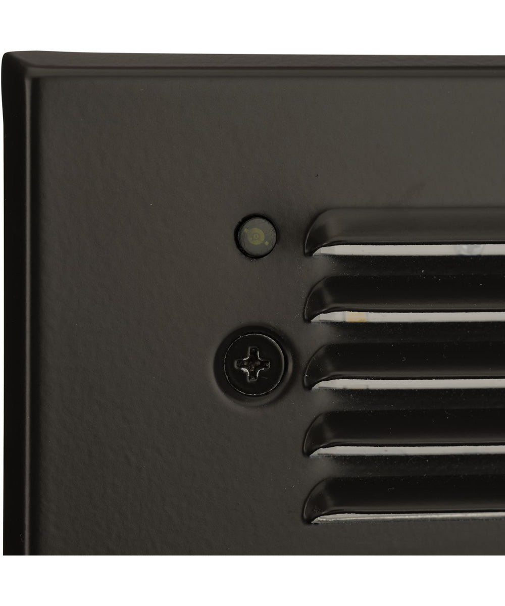 LED Indoor/Outdoor Integrated LED Wall or Step Light with Photocell Antique Bronze