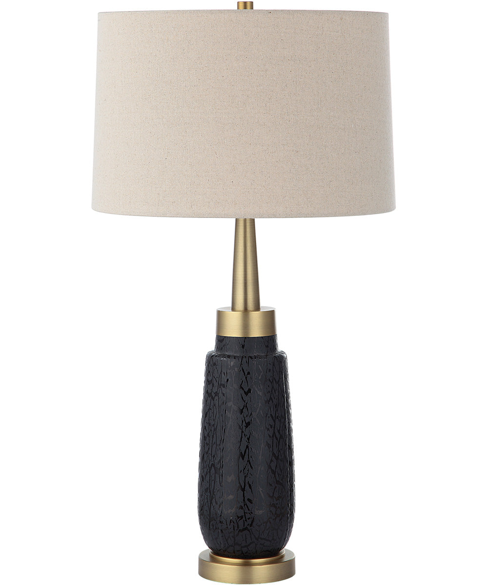 Spyglass Black Wood Grain Table Lamp