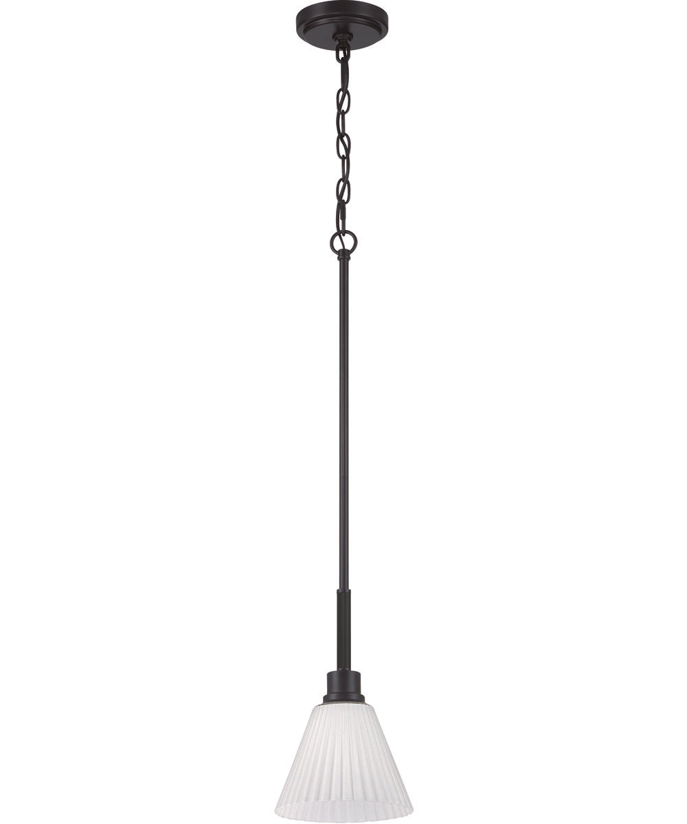 Pleated II 1-Light Lighting Flat Black