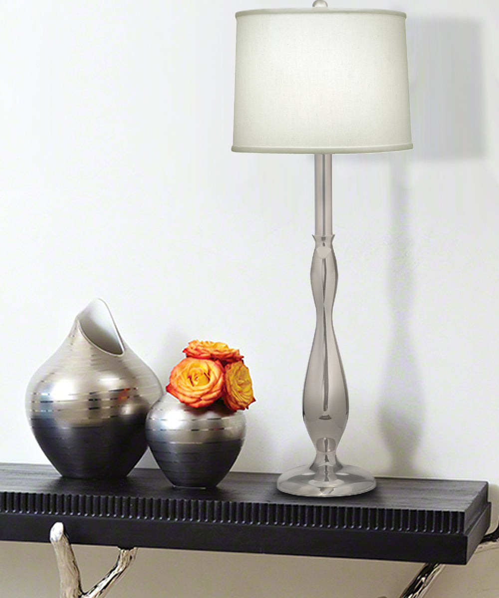 29"H Satin Nickel Signature by Stiffel Buffet Lamp, 3-Way