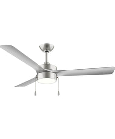 Axion I 52 in. 3-Blade Modern LED Ceiling Fan Brushed Nickel