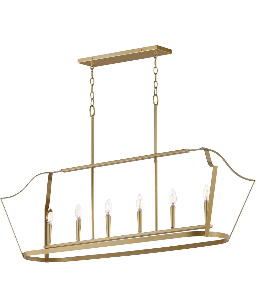 Arden 6-Light Linear Pendant Natural
