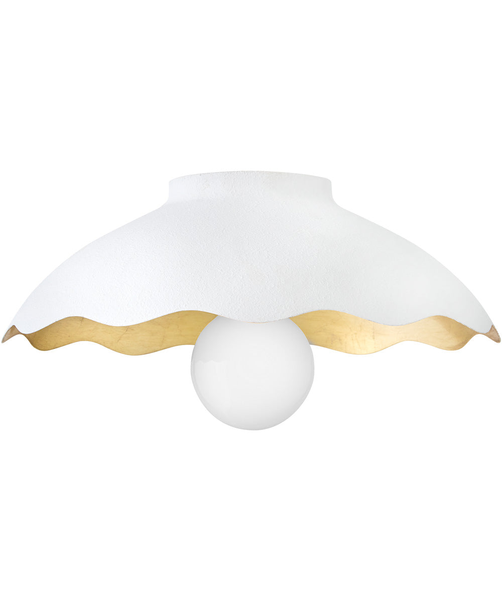 Darla 1-Light Medium Flush Mount in Textured Plaster