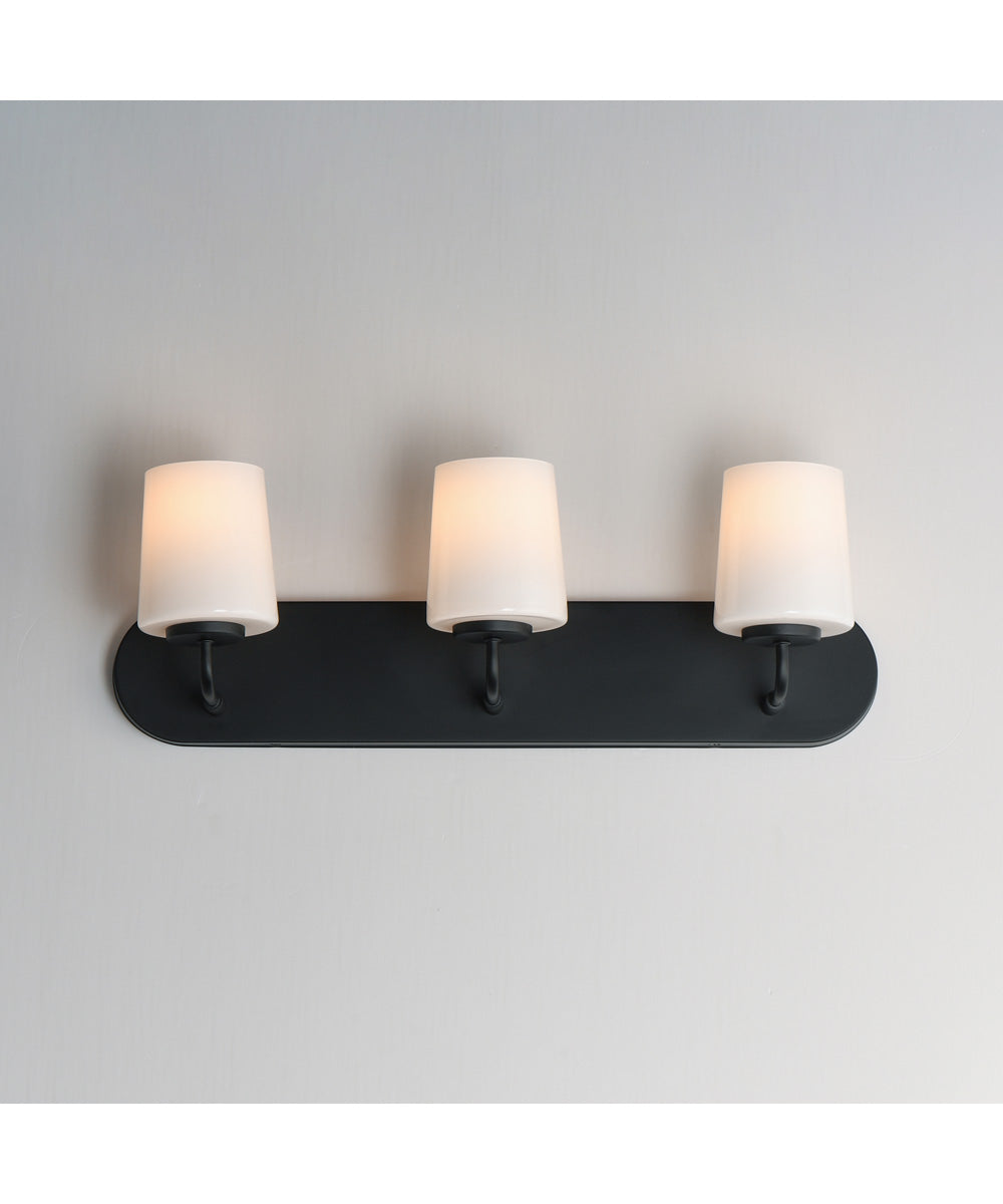 Durham 3-Light Strip Bath Vanity Black