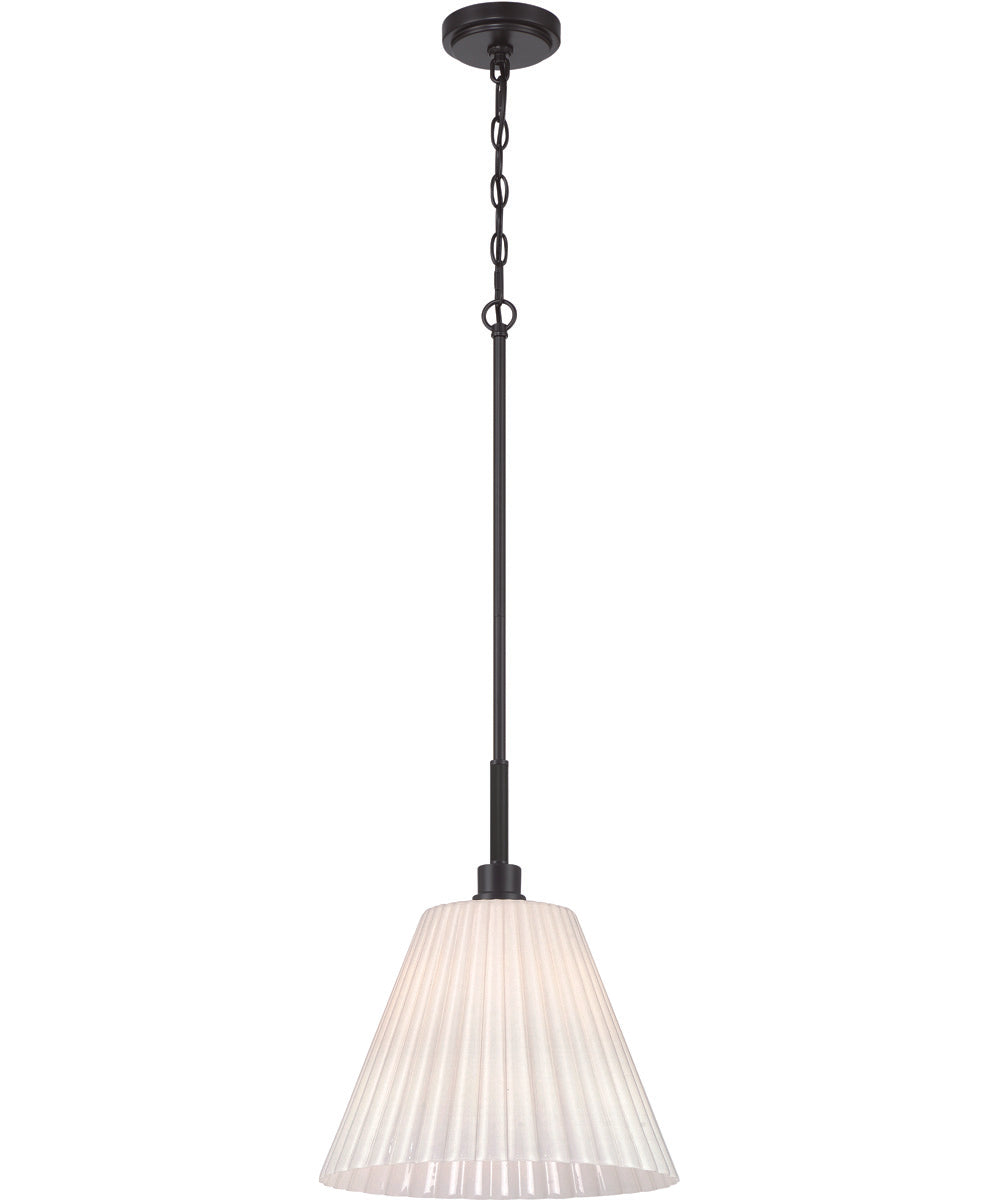 Pleated II 1-Light Lighting Flat Black