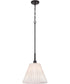 Pleated II 1-Light Lighting Flat Black
