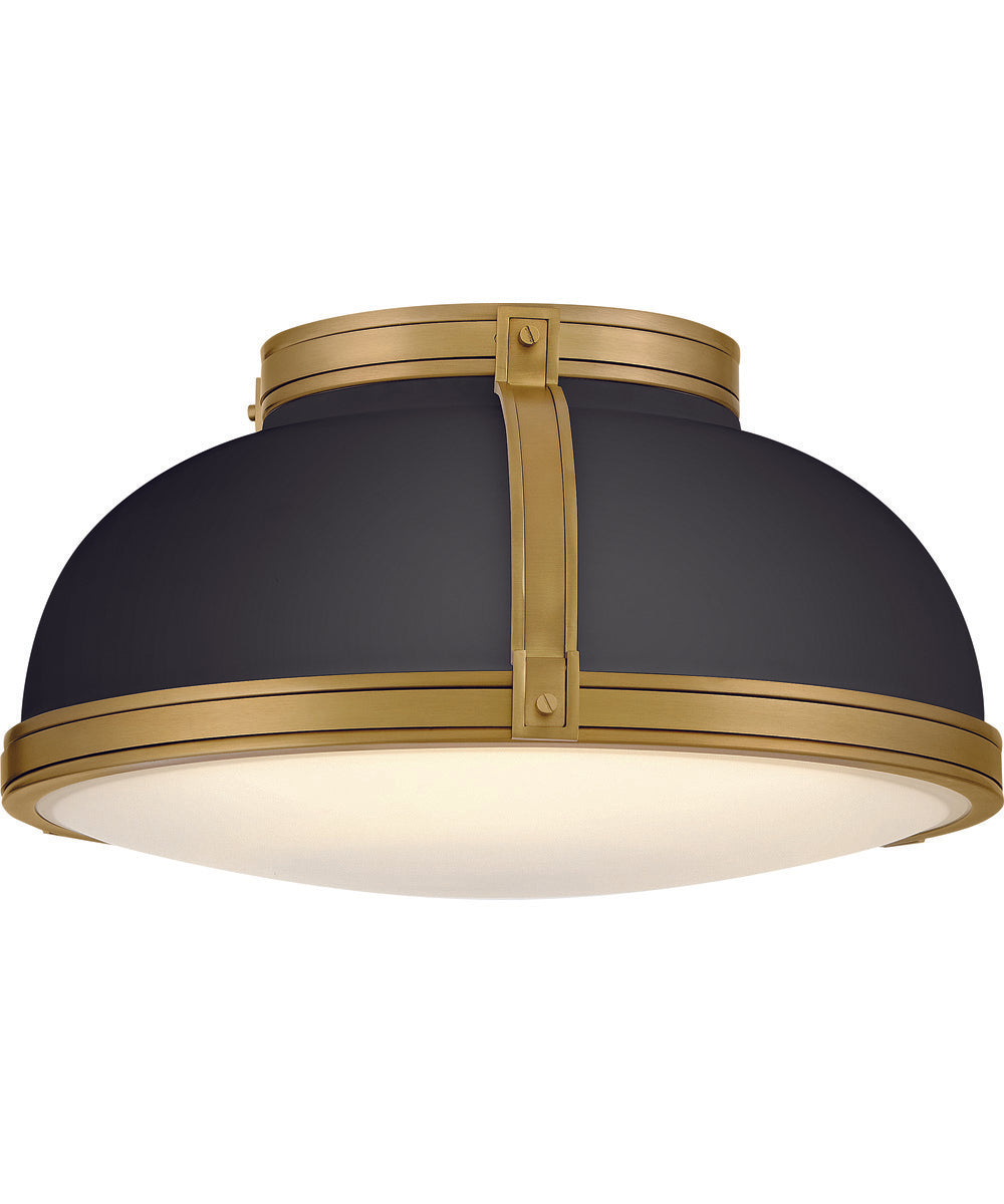 Barton 3-Light Medium Flush Mount in Black
