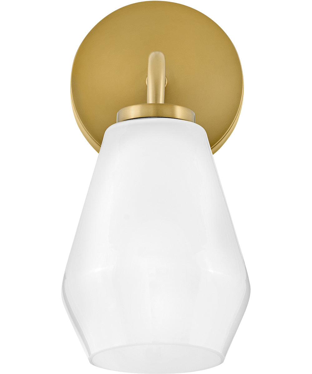 Gio 1-Light Medium Single Light Vanity in Lacquered Brass