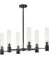 Shea 6-Light Small Linear Chandelier in Black