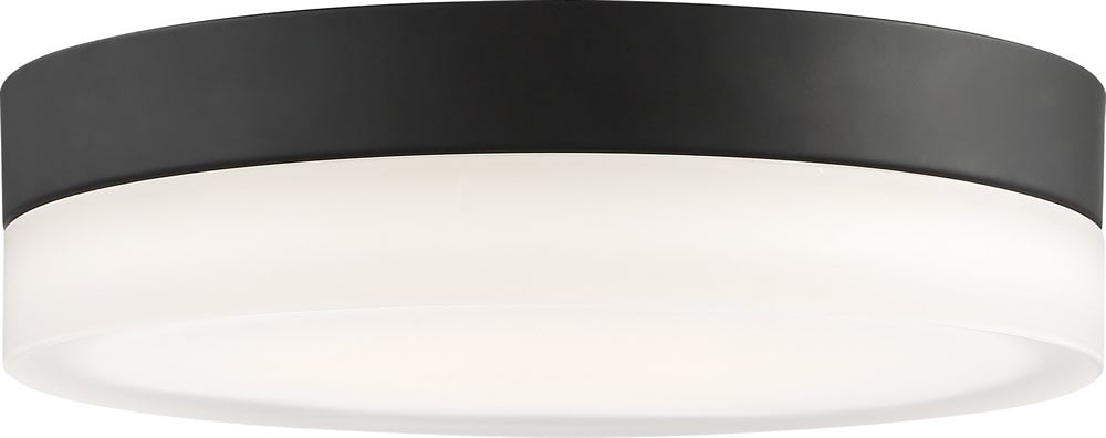 9"W Pi 1-Light LED Close-to-Ceiling Black