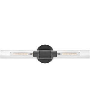 Shea 2-Light Large Two Light Vanity in Black