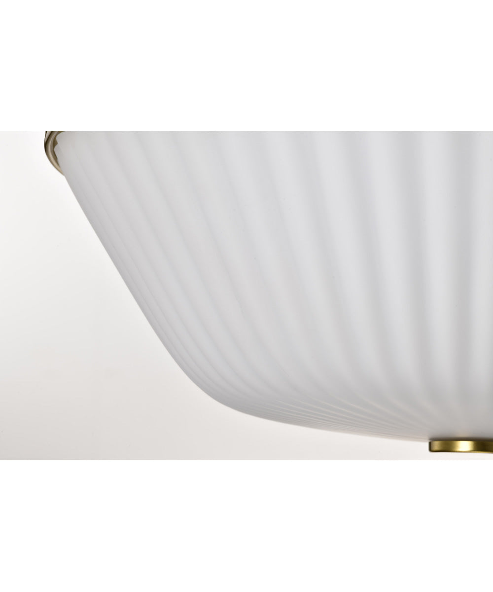 Royale 3-Light Close-to-Ceiling Burnished Brass