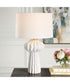 Wrenley Ridged White Table Lamp