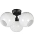 Neve 3-Light Semi Flush Black