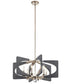 Alscar 28"W 6-Light Driftwood Grey Finish Modern Chandelier Light by Kichler