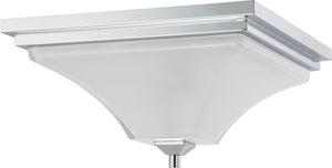 15"W Parker 2-Light Close-to-Ceiling Polished Chrome