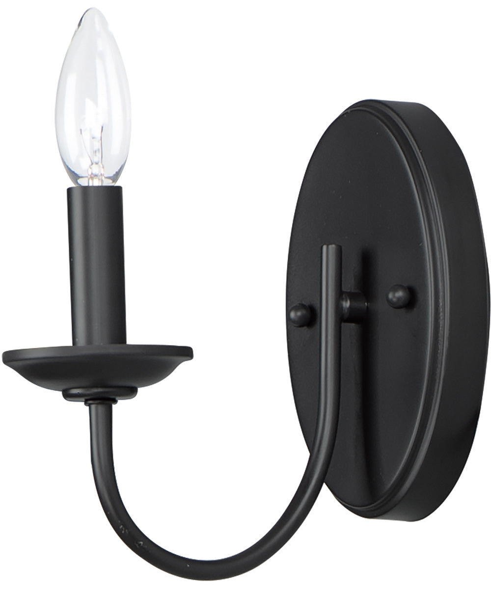 Logan 1-Light Wall Sconce Black