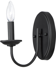 Logan 1-Light Wall Sconce Black