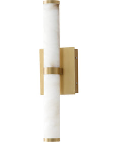 Aragon 17 inch Bath Vanity White Alabaster / Gold