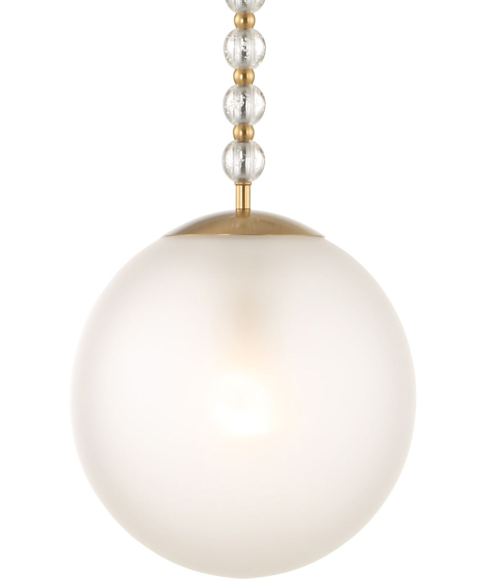 Ripple 1 Light Frost Glass Pendant